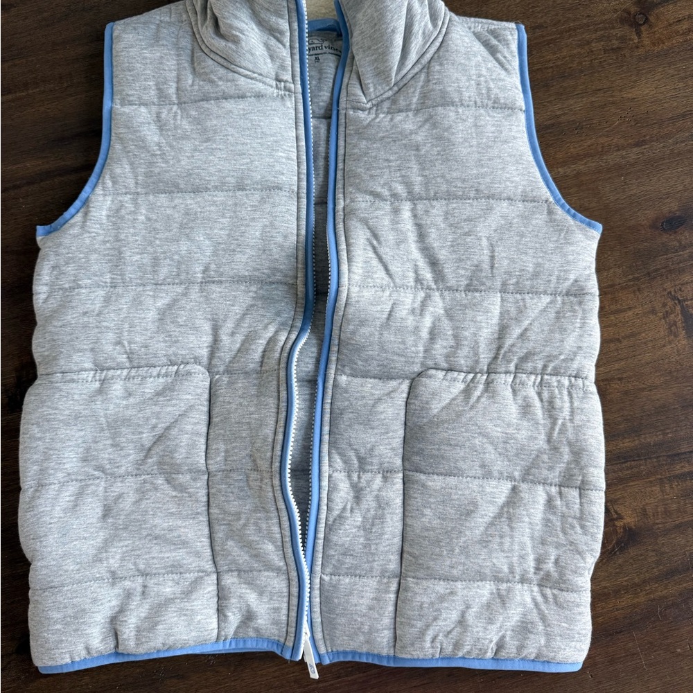 Vineyard Vines Gray Quilted Vest